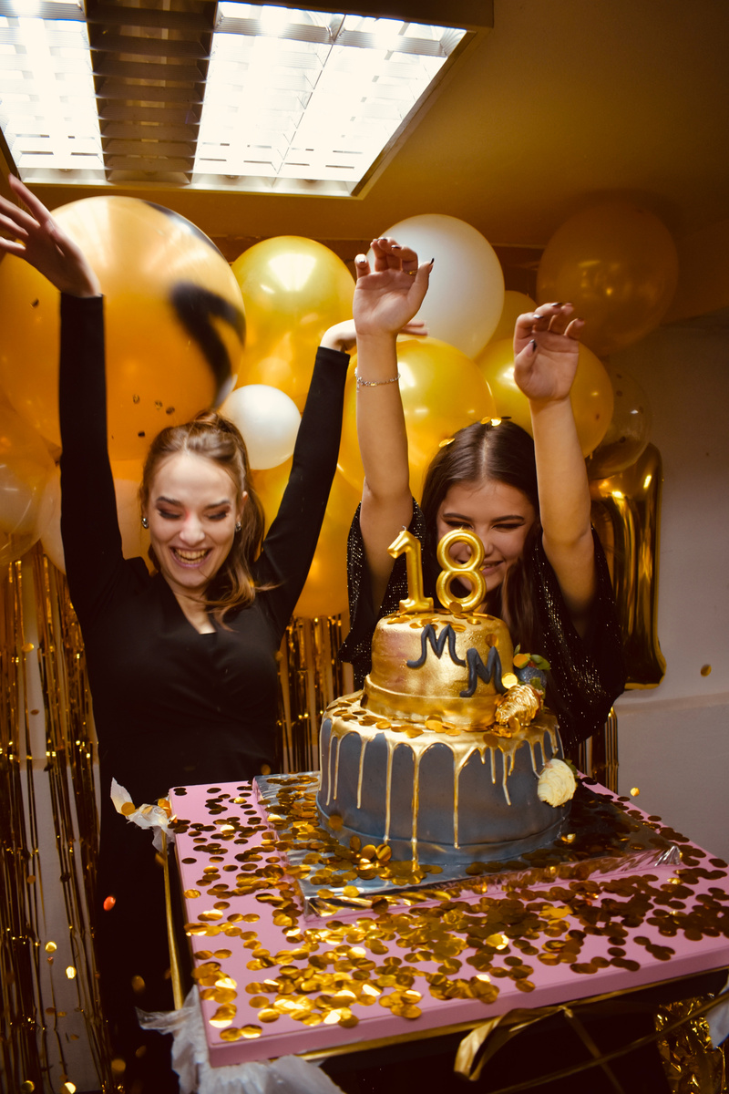 Young Girls Celebrating Birthday